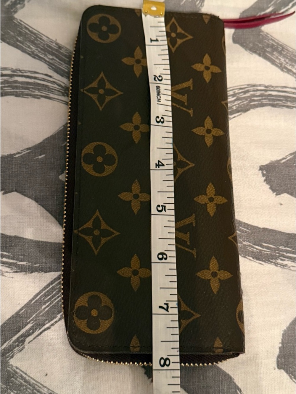 Louis Vuitton Monogram Canvas Zip Around Wallet in Brown and Gold